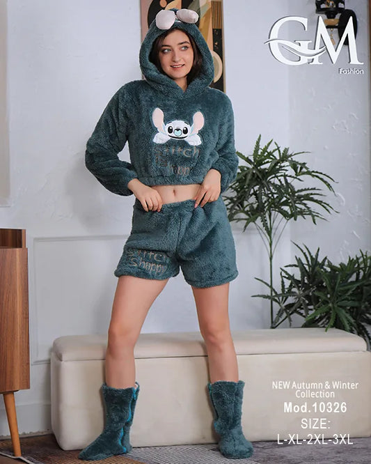 أفرول شتوي حريمي عملي ودافئ – GM Fashion موديل 10326