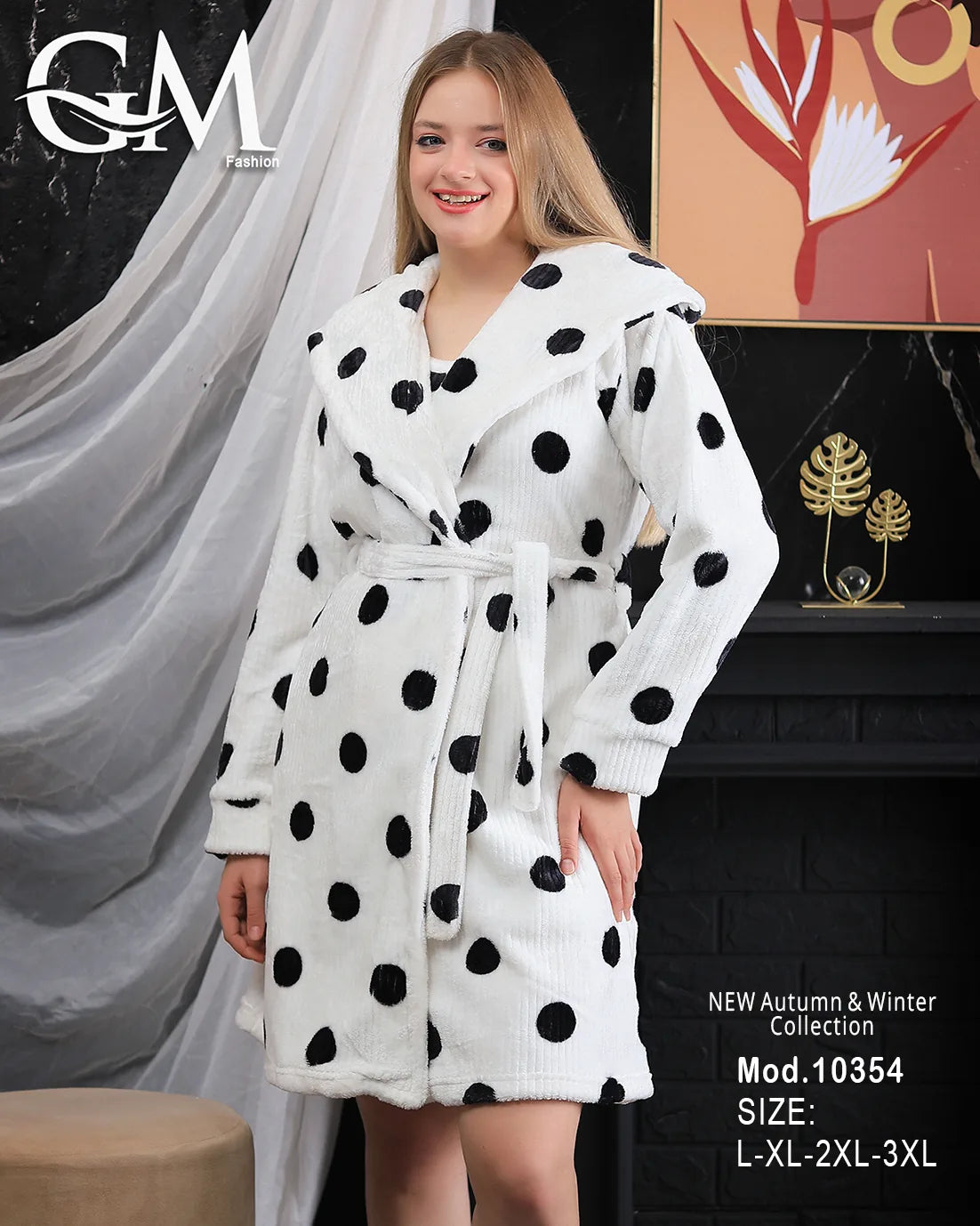 طقم بيجامة شتوية نسائية GM Fashion | موديل 10354 من 4 قطع