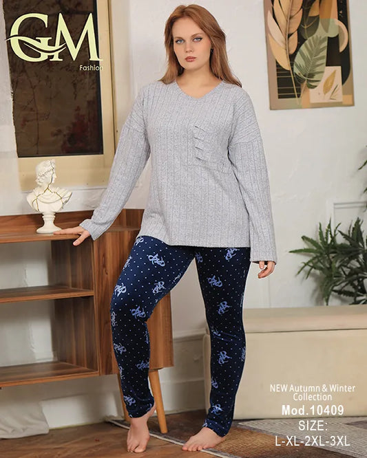 بيجامة شتوي نسائية ناعمة – موديل 10409 – GM Fashion