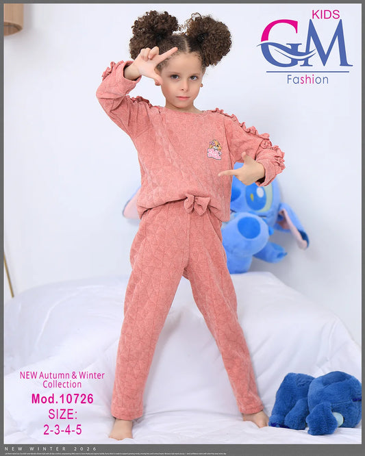 ترنج شتوي بناتي فرو دافئ – موديل 10726 – مقاسات 2، 3، 4، 5 سنوات