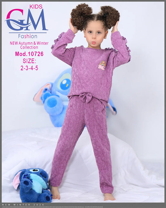 ترنج شتوي بناتي فرو دافئ – موديل 10726 – مقاسات 2، 3، 4، 5 سنوات