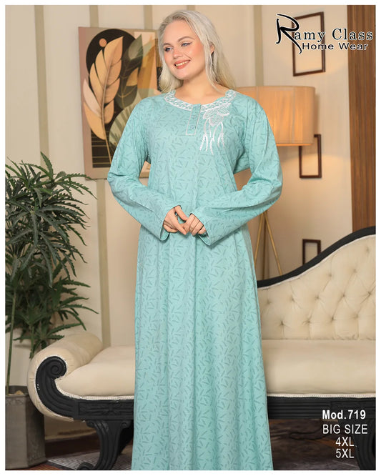 قميص صيفي دانتيل مطرز مقاسات كبيرة – موديل 719 من Ramy Class حتى 5XL