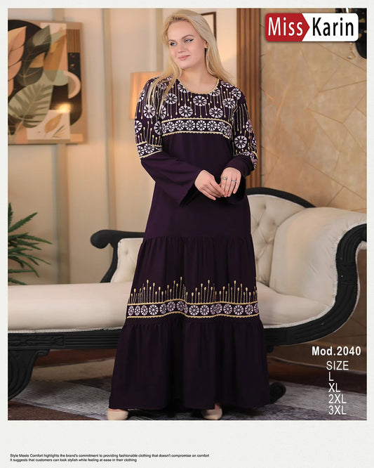 عباية استقبال تطريز شرقي – موديل 2040 من Miss Karin