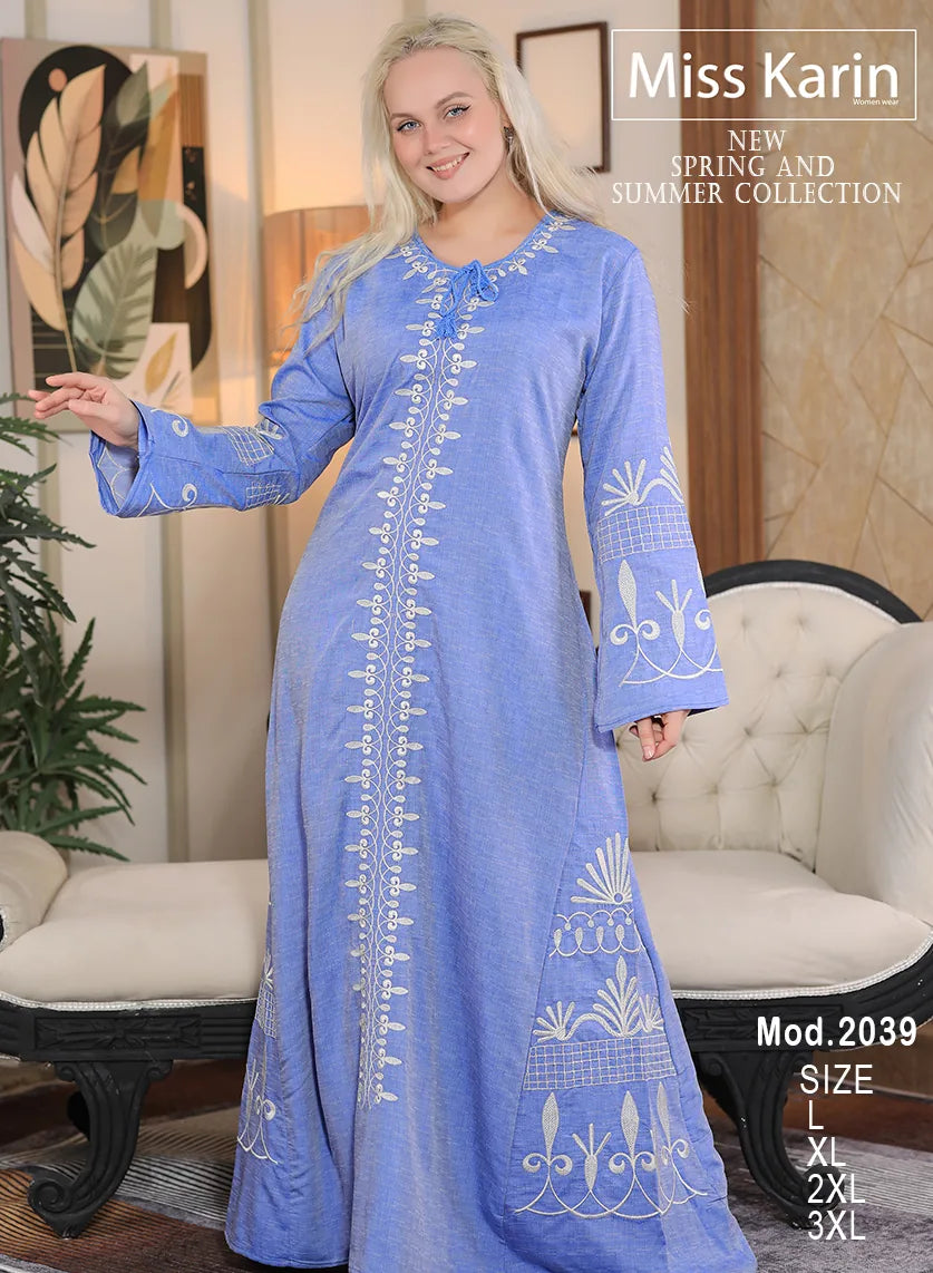 عباية استقبال صيفية مزينة بزخارف فاخرة — تصميم ملكي — Miss Karin موديل 2039