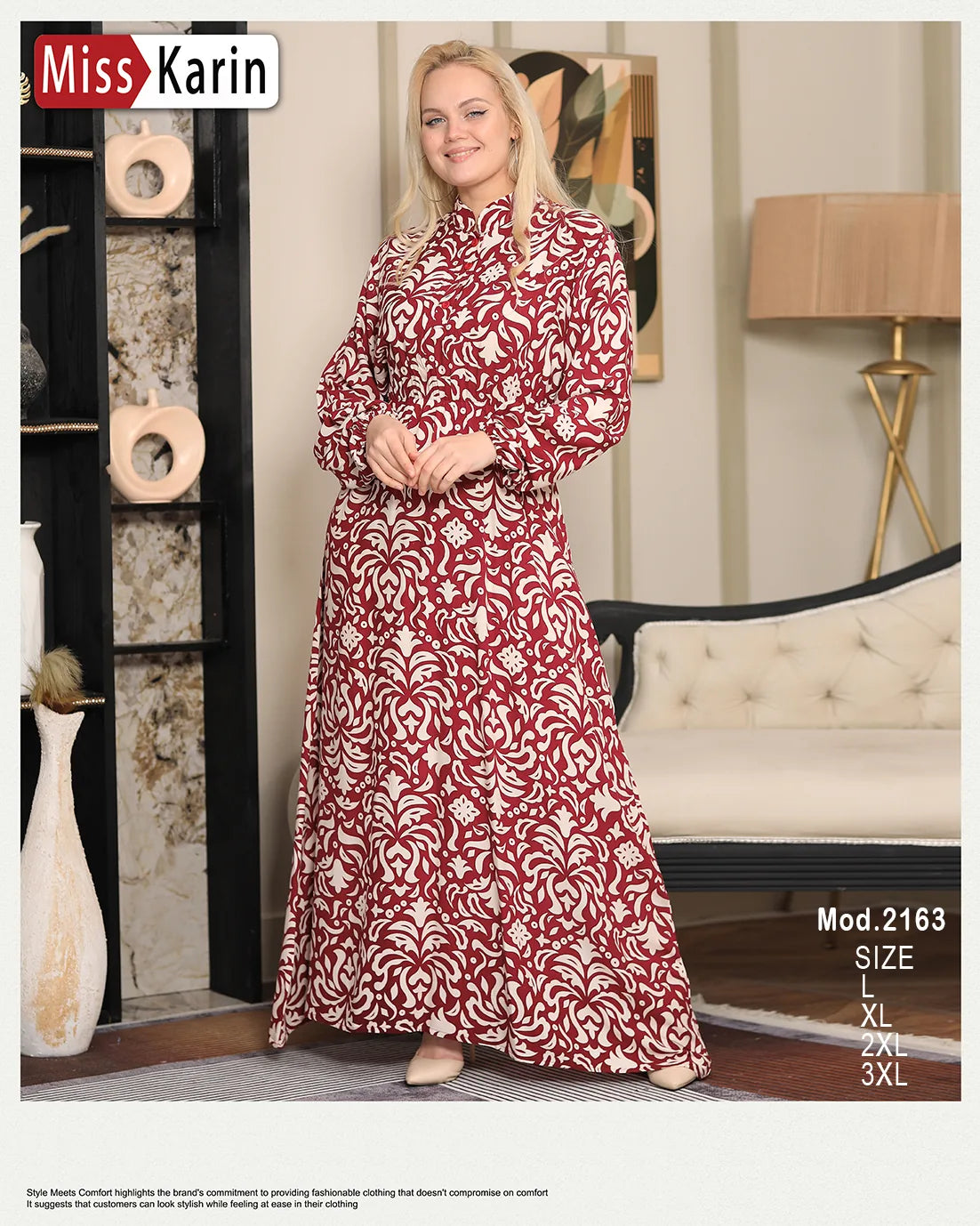 عباية استقبال صيفية بلمسة عصرية – موديل 2163 من Miss Karin