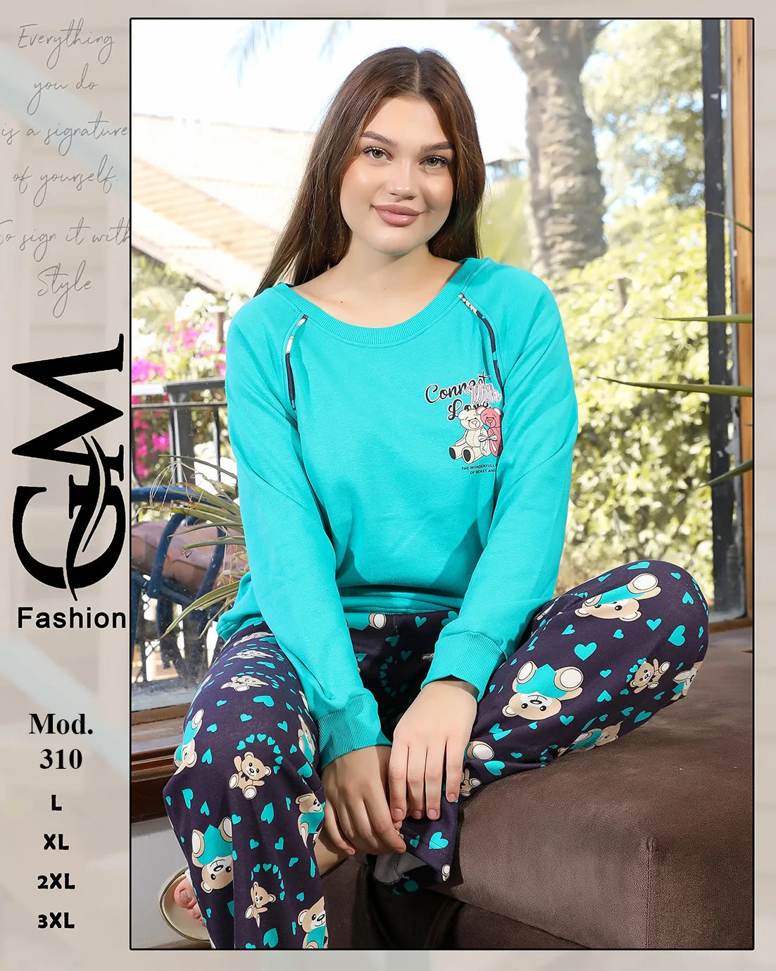 طقم هوم وير شتوي ميلتون ميكستر للسيدات بألوان مميزة – موديل 310 | GM Fashion