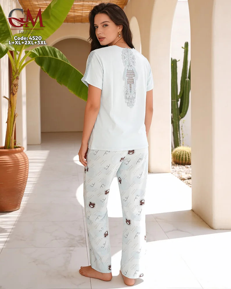 بيجامة حريمي صيفي Be Happy – GM Fashion موديل 4520