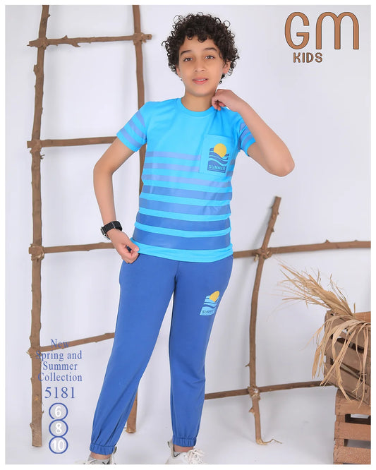 ترينج أولادي قطن صيفي – موديل 5181 من GM Kids