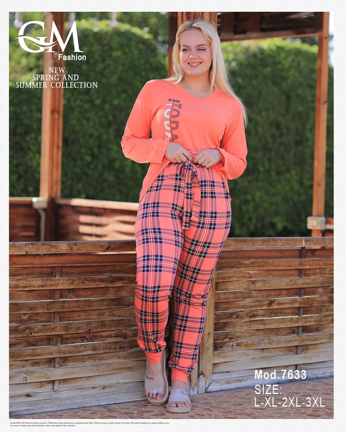 بيجامة قطن حريمي – موديل 7633 من GM Fashion الصيفية