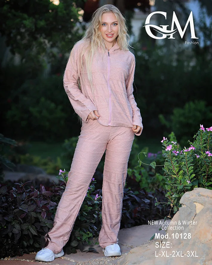 بيجامة شتوي حريمي ب كابيشون – موديل 10128 | GM Fashion