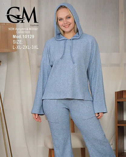بيجامة شتوي حريمي بكابيشون – موديل 10129 | GM Fashion