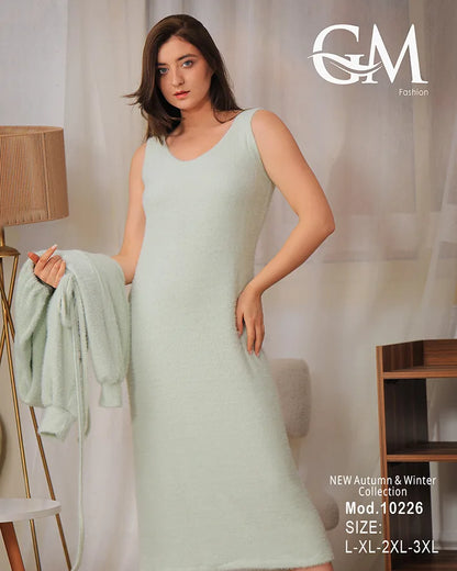 طقم شتوي صوف قطعتين ناعم – موديل 10226 من GM Fashion – مقاسات حتى 3XL