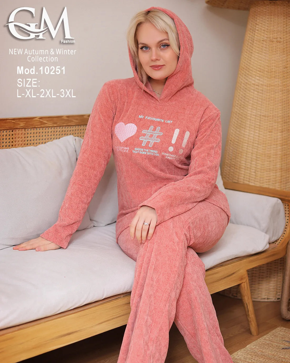 طقم شتوي قطيفة ناعم بكابيشو بدون سوستة – موديل 10251 – مقاسات L حتى 3XL Copy code