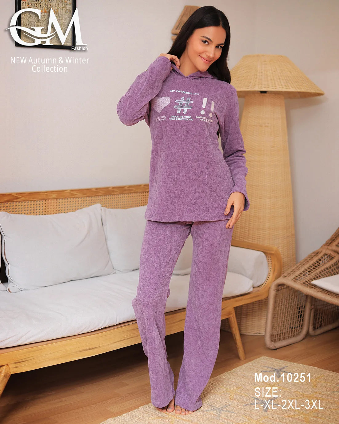 طقم شتوي قطيفة ناعم بكابيشو بدون سوستة – موديل 10251 – مقاسات L حتى 3XL Copy code
