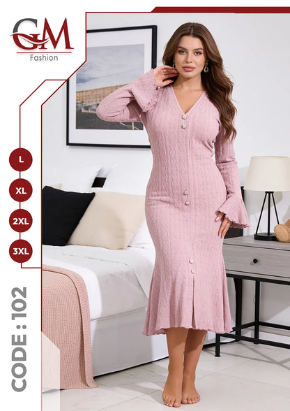 دريس حريمى شتوى موديل 102 - GM Fashion