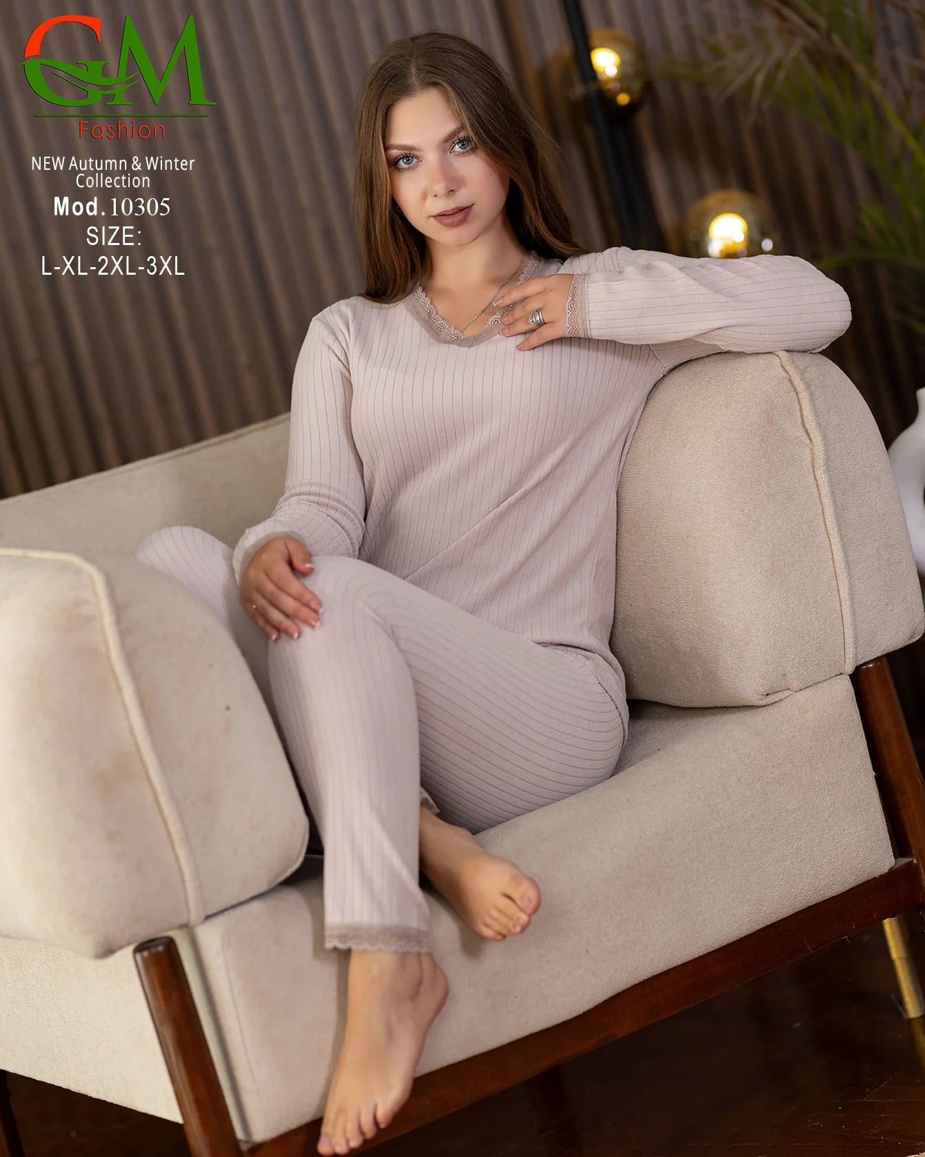 بيجامة دفاية حريمي GM Fashion | موديل 10305