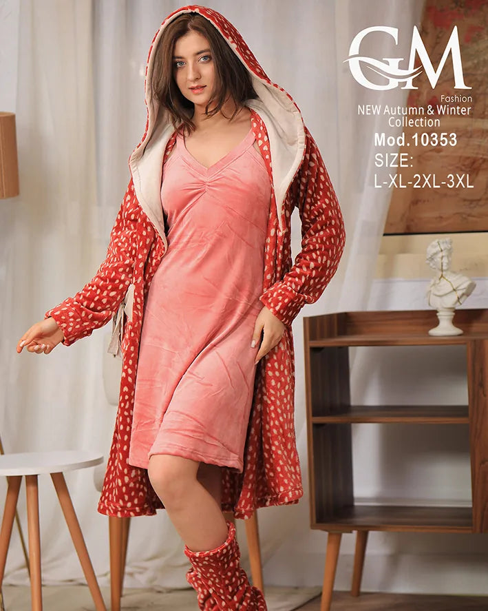 روب شتوي نسائي GM Fashion | موديل 10353 بطبعة مميزة