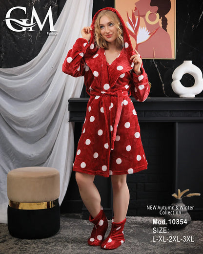 طقم بيجامة شتوية نسائية GM Fashion | موديل 10354 من 4 قطع