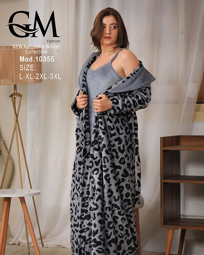 روب شتوي ناعم مع لانجري داخلي – موديل 10355 – GM Fashion – مقاسات حتى 3XL