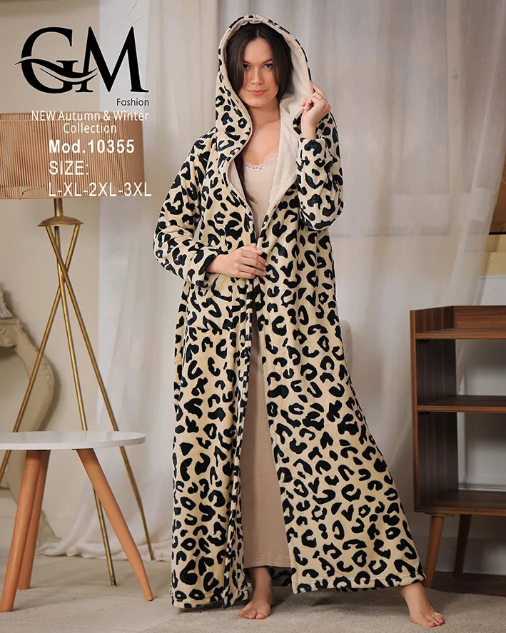روب شتوي ناعم مع لانجري داخلي – موديل 10355 – GM Fashion – مقاسات حتى 3XL