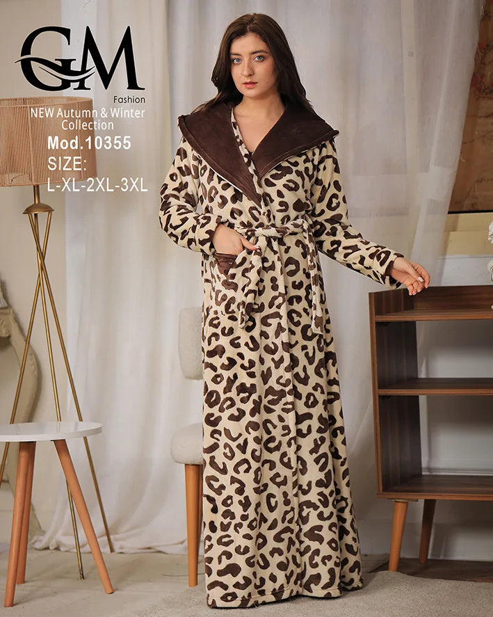 روب شتوي ناعم مع لانجري داخلي – موديل 10355 – GM Fashion – مقاسات حتى 3XL