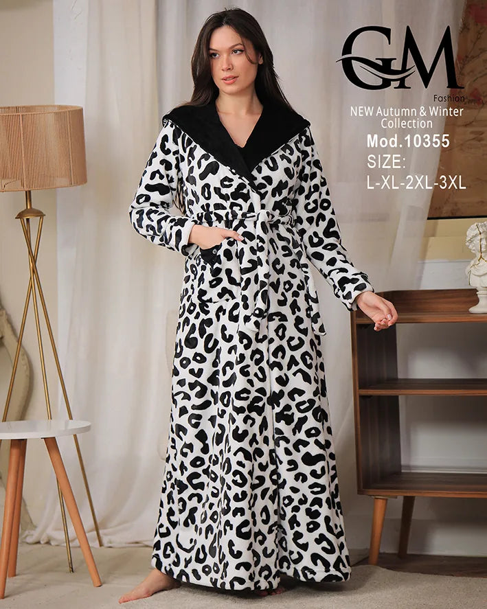 روب شتوي ناعم مع لانجري داخلي – موديل 10355 – GM Fashion – مقاسات حتى 3XL