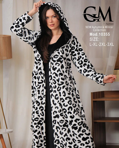 روب شتوي ناعم مع لانجري داخلي – موديل 10355 – GM Fashion – مقاسات حتى 3XL
