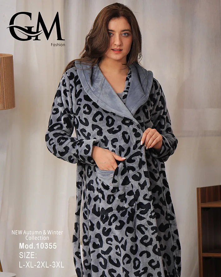 روب شتوي ناعم مع لانجري داخلي – موديل 10355 – GM Fashion – مقاسات حتى 3XL