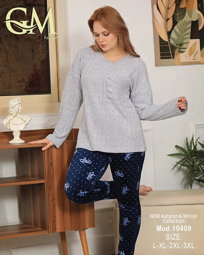 بيجامة شتوي نسائية ناعمة – موديل 10409 – GM Fashion