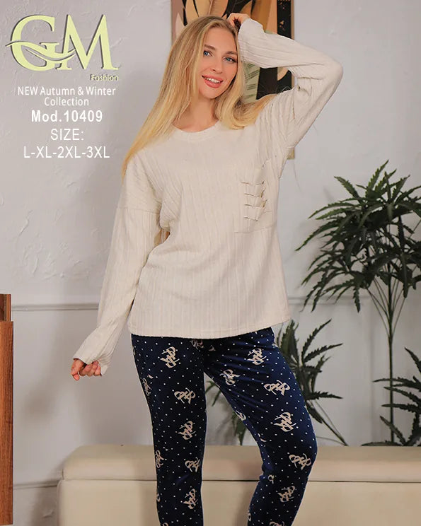 بيجامة شتوي نسائية ناعمة – موديل 10409 – GM Fashion