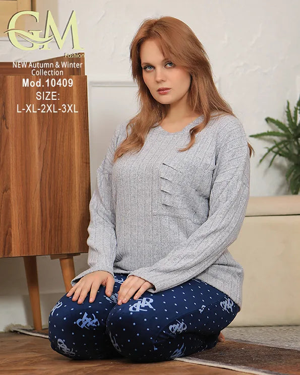بيجامة شتوي نسائية ناعمة – موديل 10409 – GM Fashion