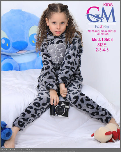 طقم شتوي فرو للأطفال بناتي ببطبطة - هودي وبنطلون | موديل 10503 | GM Kids