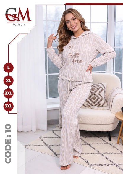 ترنج حريمى شتوى هودى - موديل 10 - GM Fashion