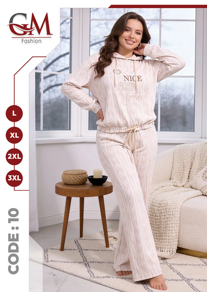 ترنج حريمى شتوى هودى - موديل 10 - GM Fashion