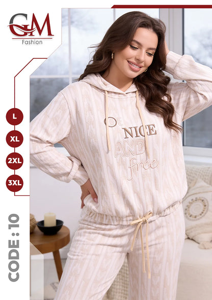 ترنج حريمى شتوى هودى - موديل 10 - GM Fashion