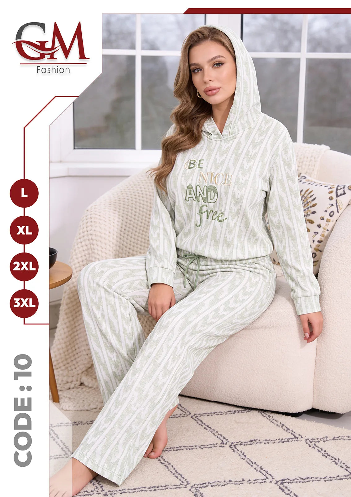 ترنج حريمى شتوى هودى - موديل 10 - GM Fashion