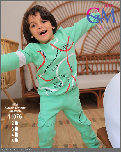 ترنج ميلتون قطن شتوي أولادي – موديل 11076 | GM Kids