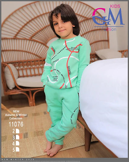 ترنج ميلتون قطن شتوي أولادي – موديل 11076 | GM Kids