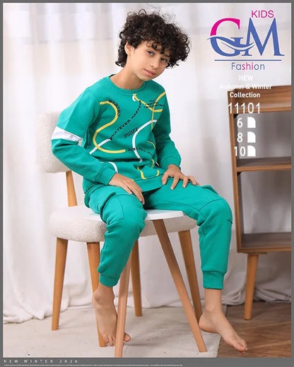 11101 – ترنج أولادي شتوي برسومات عصرية – GM Kids – مقاسات 6 حتى 10 سنوات