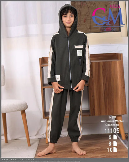 ترنج أولادي شتوي بغطاء رأس – موديل 11105 – GM Kids