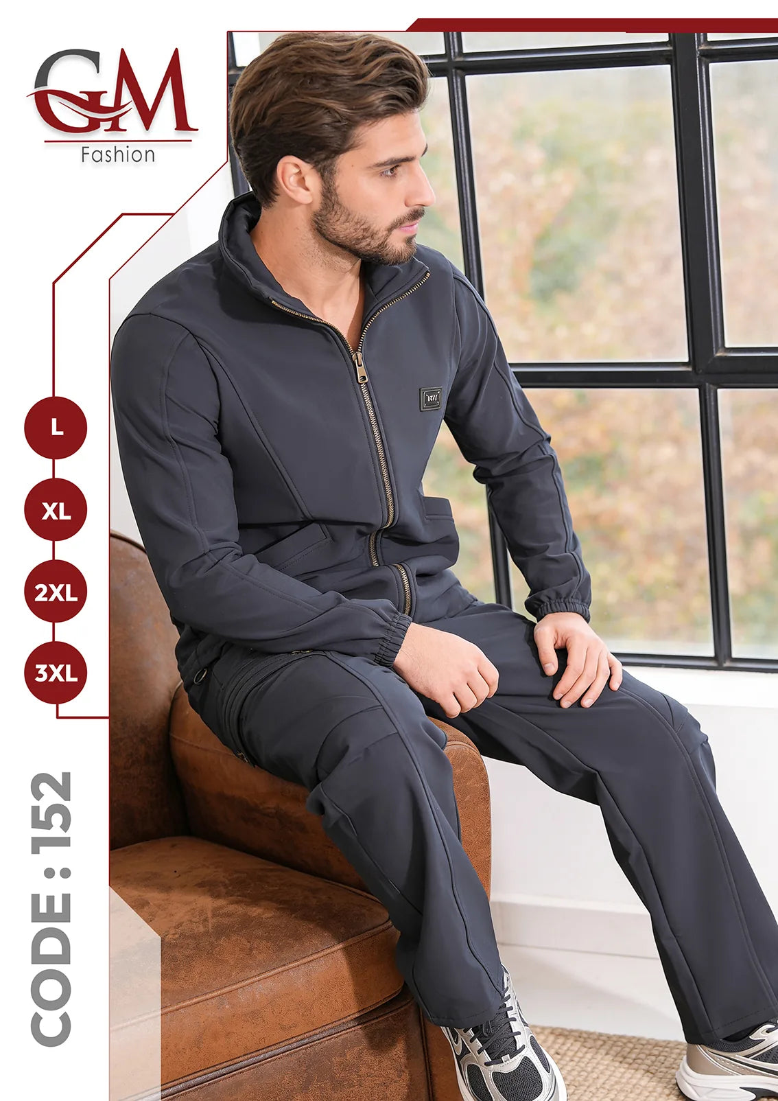 ترنج رجالى شتوى هودى - موديل 152- GM Fashion