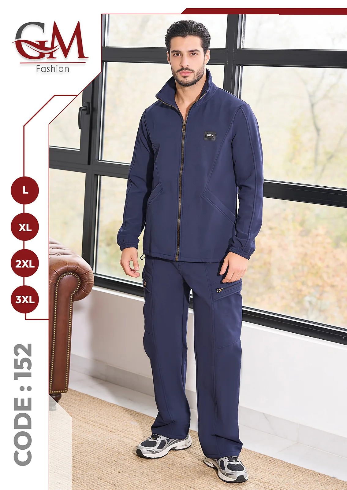 ترنج رجالى شتوى هودى - موديل 152- GM Fashion