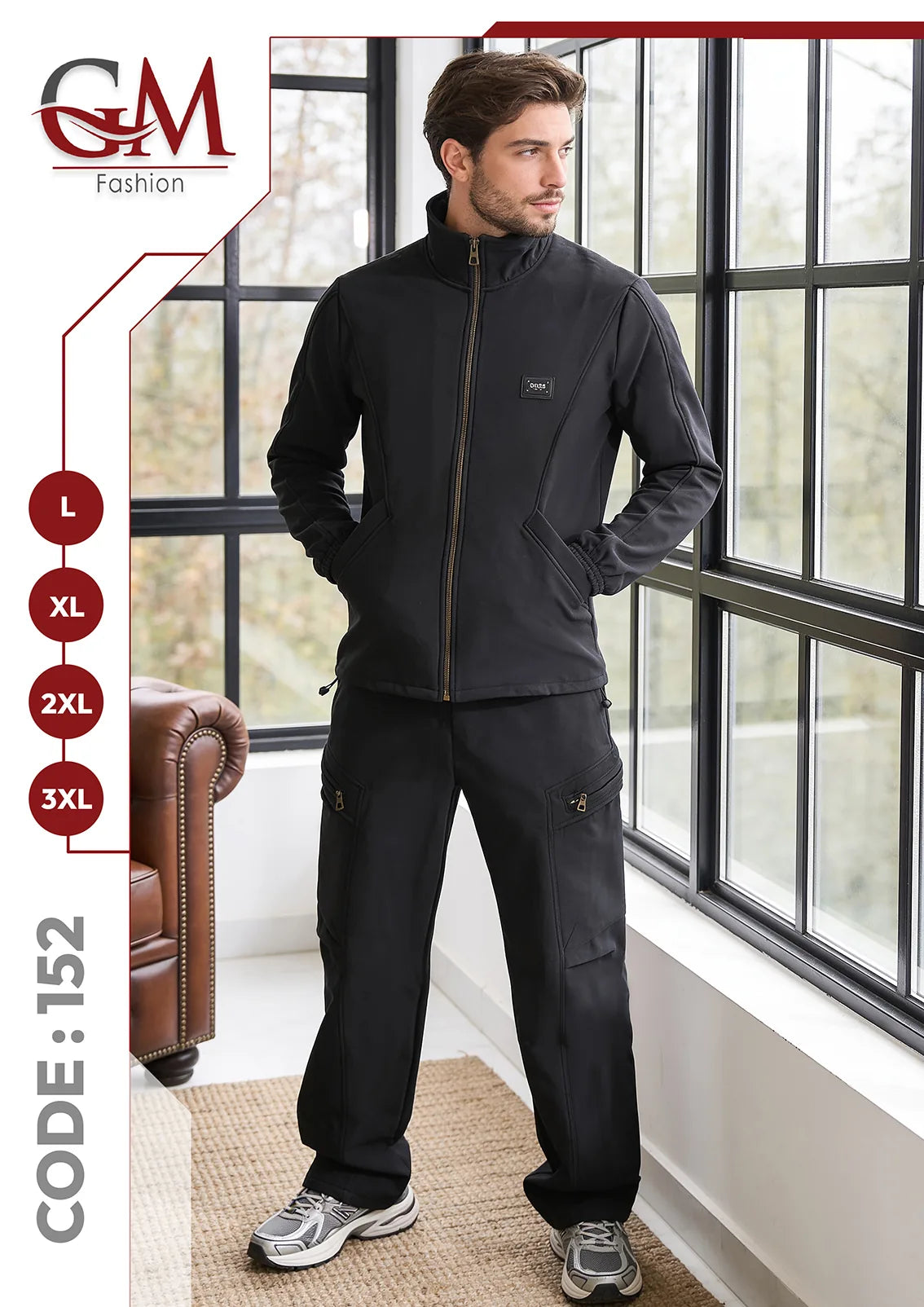 ترنج رجالى شتوى هودى - موديل 152- GM Fashion