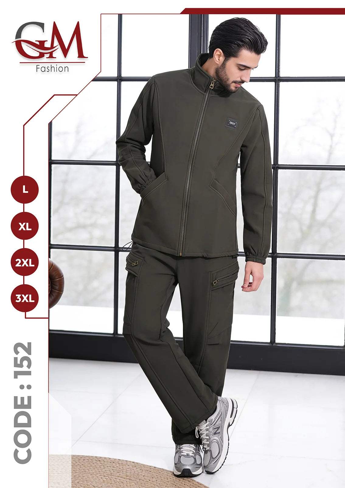 ترنج رجالى شتوى هودى - موديل 152- GM Fashion