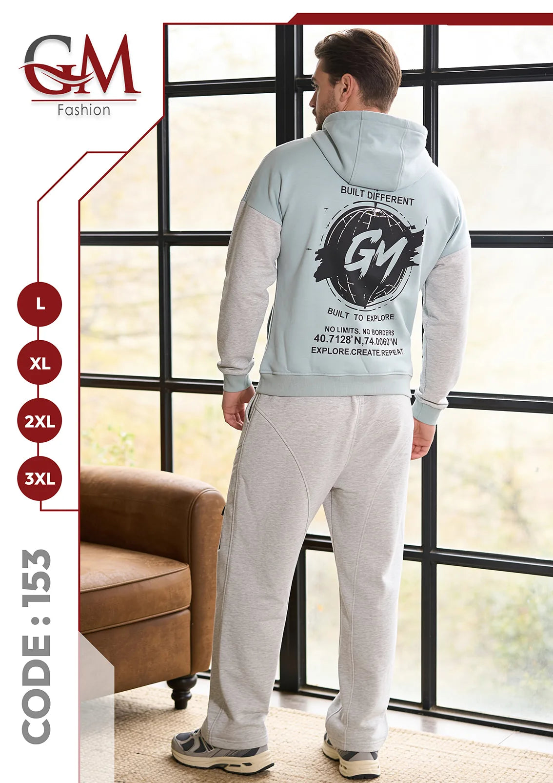 ترنج رجالى شتوى مطبوع - موديل 153 - GM Fashion