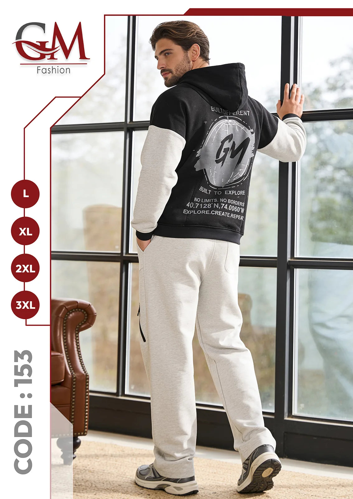 ترنج رجالى شتوى مطبوع - موديل 153 - GM Fashion