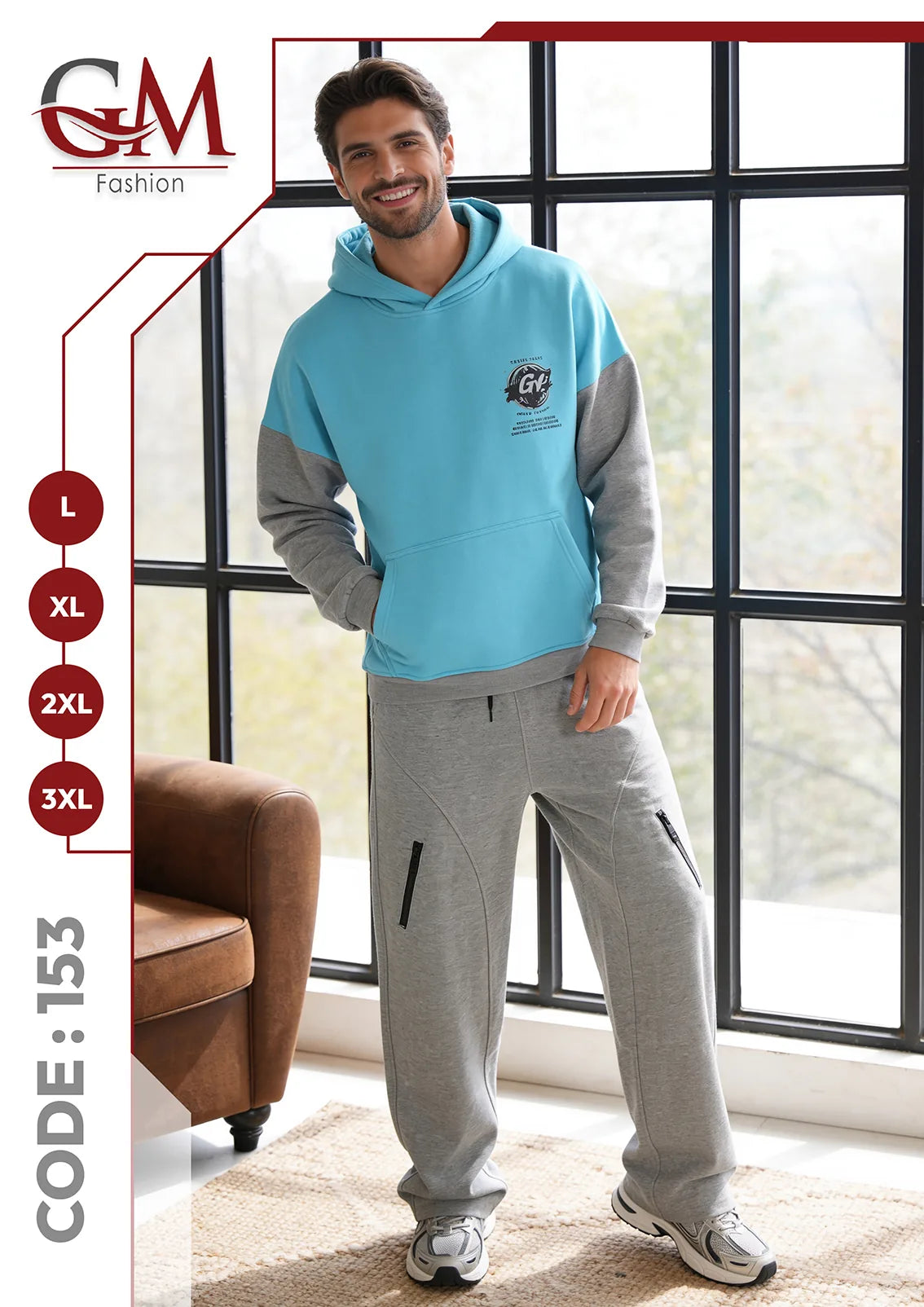 ترنج رجالى شتوى مطبوع - موديل 153 - GM Fashion