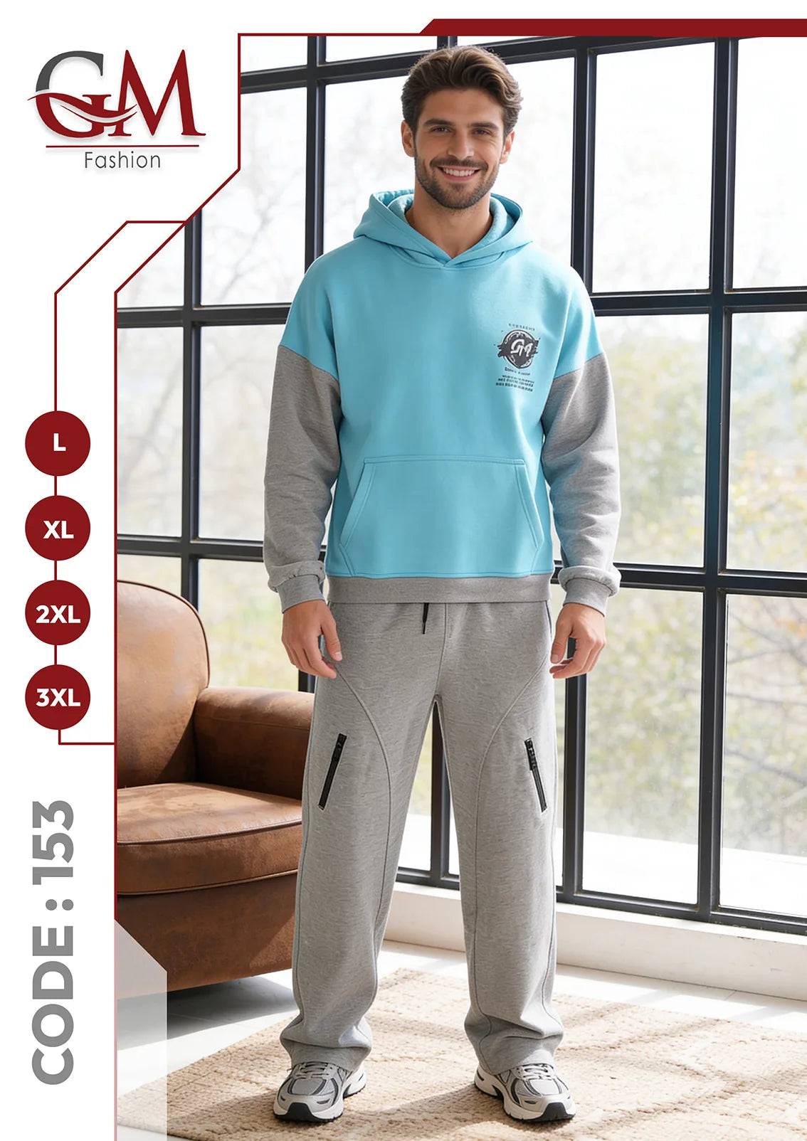 ترنج رجالى شتوى مطبوع - موديل 153 - GM Fashion