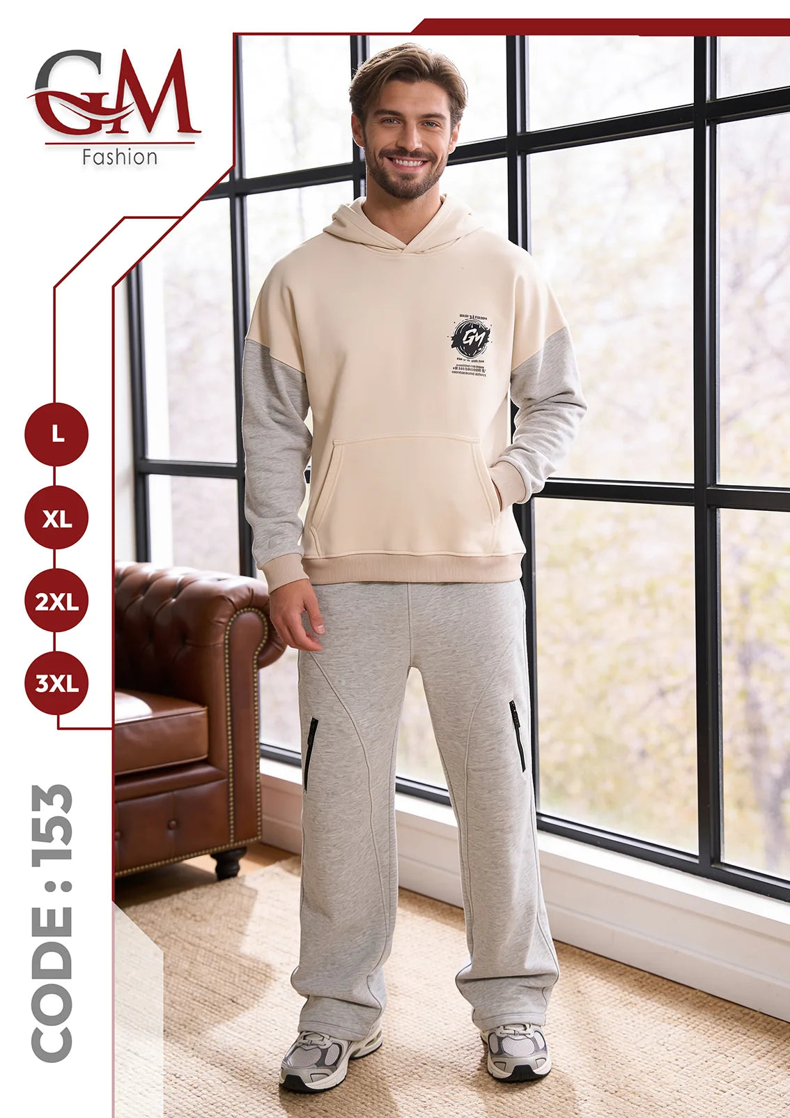 ترنج رجالى شتوى مطبوع - موديل 153 - GM Fashion
