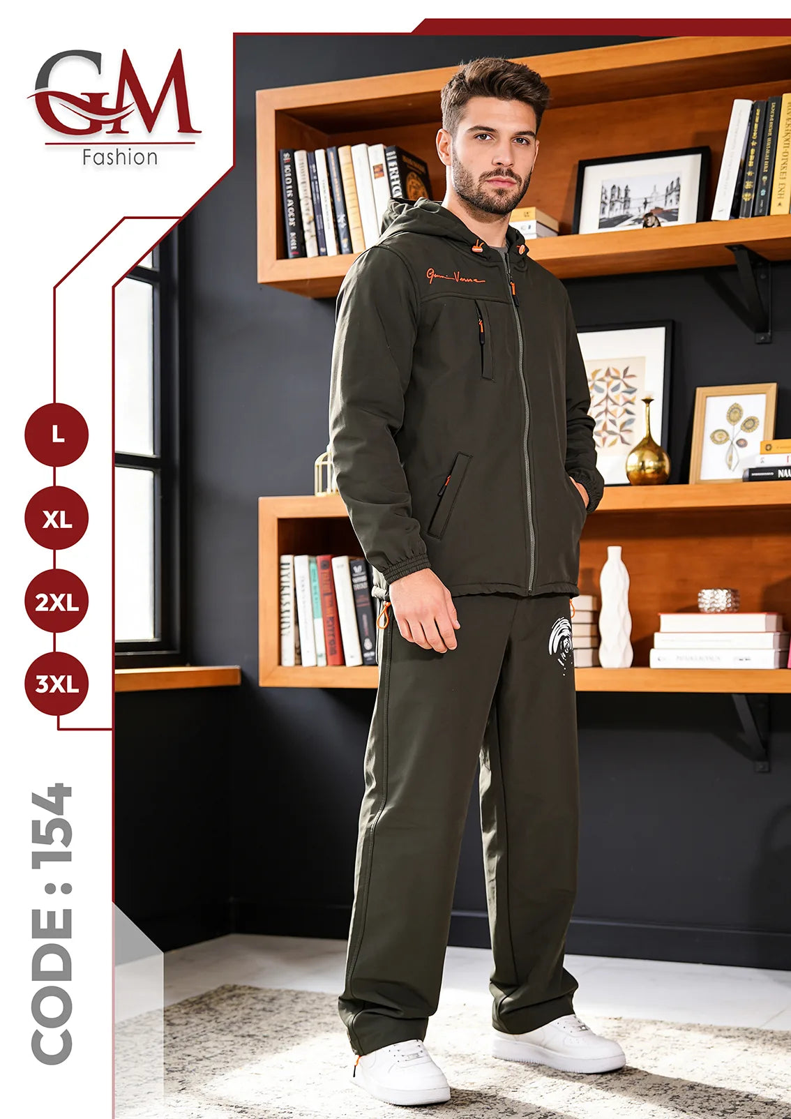 ترنج رجالى شتوى هودى - موديل 154 - GM Fashion